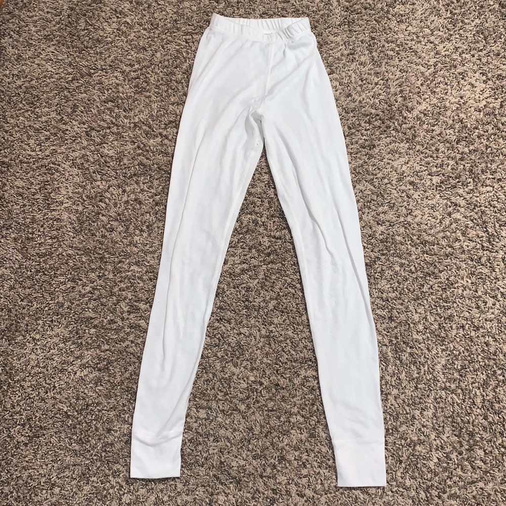 Thermal white legging-like pant